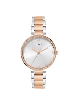 Timex - White Round Dial Analog Womens Watch - Twel18720 (M)