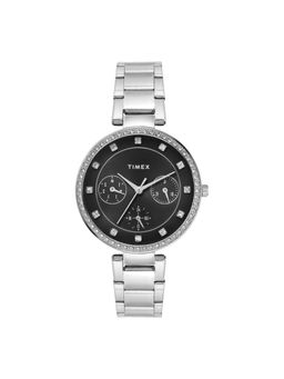 Timex - Black Round Dial Analog Womens Watch - Twel18728 (M)