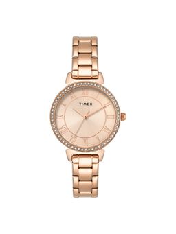 Timex - Rose Gold Round Dial Analog Womens Watch - Twel223Smu01 (M)