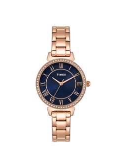 Timex - Navy Blue Round Dial Analog Womens Watch - Twel223Smu02 (M)