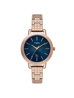 Timex - Fria Navy Blue Round Dial Analog Womens Watch - Twel23901 (M)