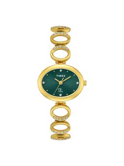 Timex - Fria Green Oval Dial Analog Womens Watch - Twel24001 (M)