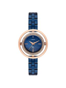 Timex - Fria Blue Round Dial Analog Womens Watch - Twel24302 (M)