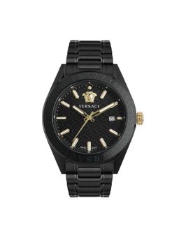 VERSACE - V-Code 42 Mm Black Dial Men Analog Watch- Ve6A00925 (M)