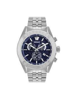 VERSACE - Athletics Chrono Vekja 44 Mm Navy Blue Dial Men Chrono Watch- Vekja0425 (M)
