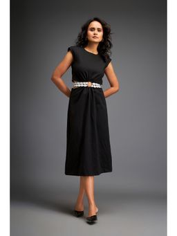 Deepika Arora - Black Solid Mini Dress