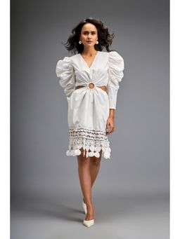 Deepika Arora - White Knee Length Dress