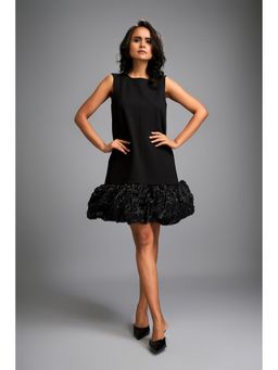 Deepika Arora - Black Sleeveless Knee Length Dress