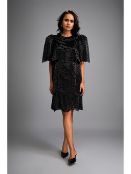 Deepika Arora - Black Embellished Knee Length Dress