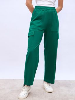 Styli - Women Side Pocket Elasticated High Waist Straight Cargo Joggers