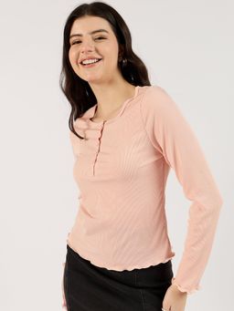 Outzidr - Pink Knit Party Top