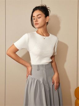 Outzidr - Ribbed Knit Party Top