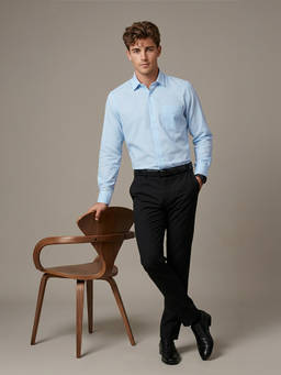Peter England - Men Blue Regular Fit Formal Shirt