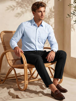 Peter England - Men Blue Slim Fit Formal Shirt