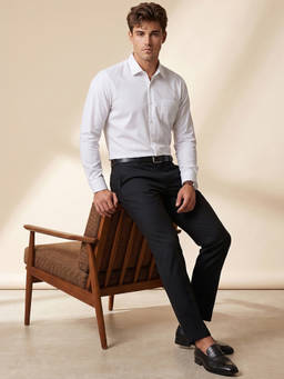 Peter England - Men White Slim Fit Formal Shirt
