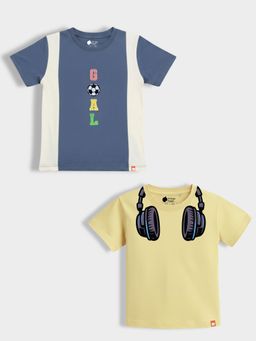 Orange Sugar - Unisex Graphic Printed Half Sleeve T-Shirt (Pack of 2)