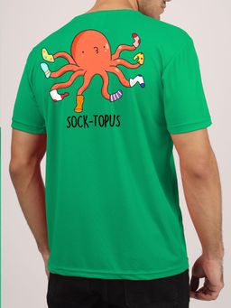 Greylongg - Green Comfortable Men's Round Neck Graphic Printed T-Shirt