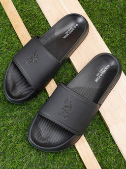 U.S. POLO ASSN. - Men Black ROAN 2.0 Sliders