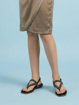 Mochi - Womens Black Party Sandals
