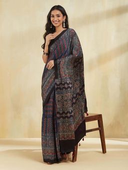 Fabindia - Multi-Color Viscose Blend Printed Saree