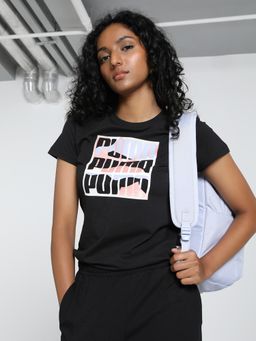 Puma - Graphics Mountain Women's Black Tshirt