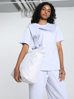 Puma - Her Graphic Relaxed Fit Women's Blue Tshirt