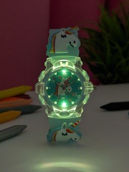 Stol'N - Unicorn Designed With Led Light Wrist Watch-Blue