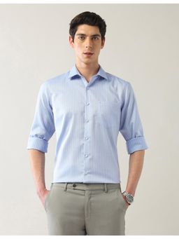 Arrow - Mens Blue Vertical Stripes Autopress Shirt