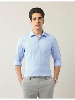 Arrow - Mens Blue Textured Liberty Classic Fit Shirt