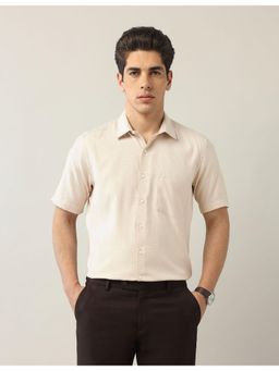 Arrow - Mens Yellow Textured Liberty Classic Fit Shirt