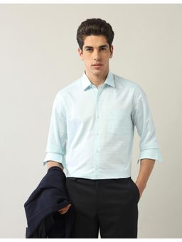 Arrow - Mens Green Textured Dobby Shirt