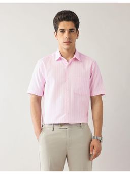 Arrow - Mens Pink Vertical Stripes Liberty Classic Fit Shirt