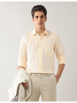 Arrow - Mens Yellow Pure Cotton Manhattan Slim Fit Shirt