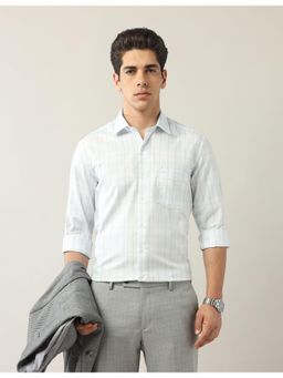 Arrow - Mens Green Pure Cotton Manhattan Slim Fit Shirt