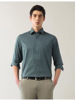 Arrow - Mens Green Geometric Autopress Shirt