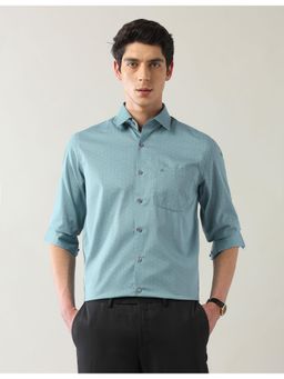 Arrow - Mens Green All Over Printed Autopress Shirt