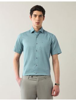 Arrow - Mens Green All Over Printed Autopress Shirt