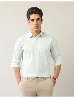 Arrow - Mens Green Geometric Printed Liberty Classic Fit Shirt