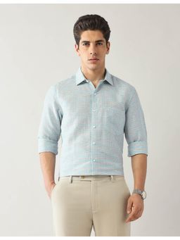 Arrow - Mens Green Grid Tattersall Checks Liberty Classic Fit Shirt