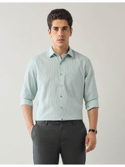Arrow - Mens Green Pure Cotton Micro Checks Shirt