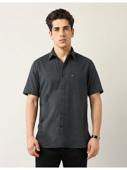 Arrow Sports - Mens Grey Solid Regular Fit Shirt