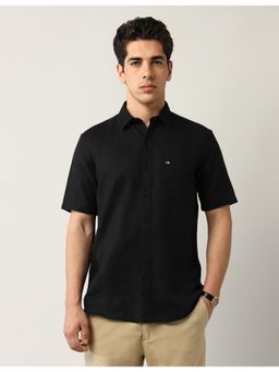 Arrow Sports - Mens Black Pure Linen Solid Shirt