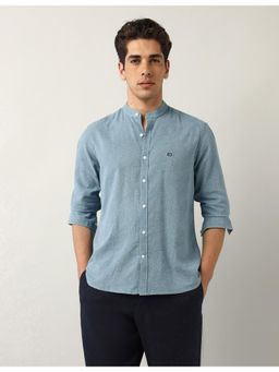 Arrow Sports - Mens Green Abstract Printed Dobby Shirt