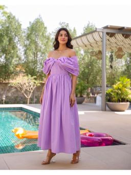 B'Infinite - Lilac Off Shoulder Corset Dress