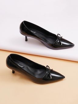 Sherrif Shoes - Black Casual Solid Pumps