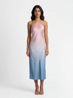 Exude - Multi-Color Ombre Satin Dress