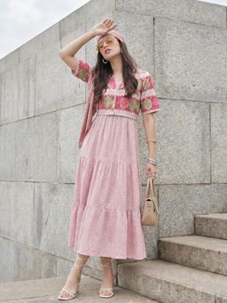 ZUMMER - Pink Printed Cotton Dress