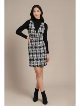 AAREIN - Black Checks Wool Blend Dress