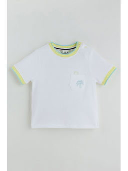 One Friday - Infant White Regular Half Sleeve T-Shirt