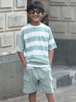 Napchief - Green Good Vibes Classic T-Shirt & Shorts (Set of 2)